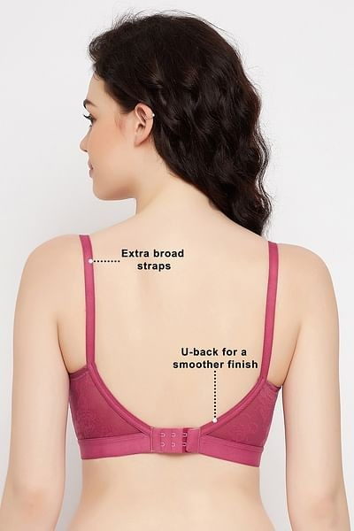 Clovia Cotton Spandex Solid Non-Padded Full Cup Wire Free Spacer Cup Bra