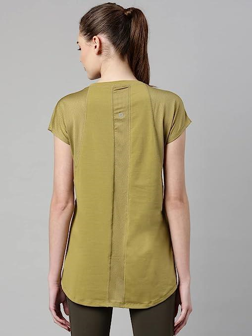 ENAMORE LADIES T-SHIRT R-NECK  DRY FIT COTTON SPANDEX WITH ANTIMICROBIAL FINISH ACTIVE STAY FRESH WORKOUT  T-SHIRT