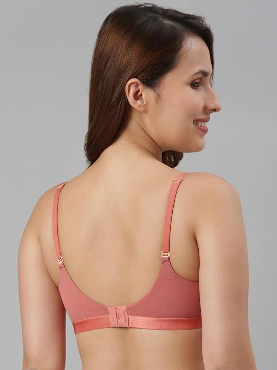 Enamor Innovations Cloudsoft, Invisi Neckline Women's Cotton Everyday T-Shirt Bra - Padded, Wirefree, Medium Coverage