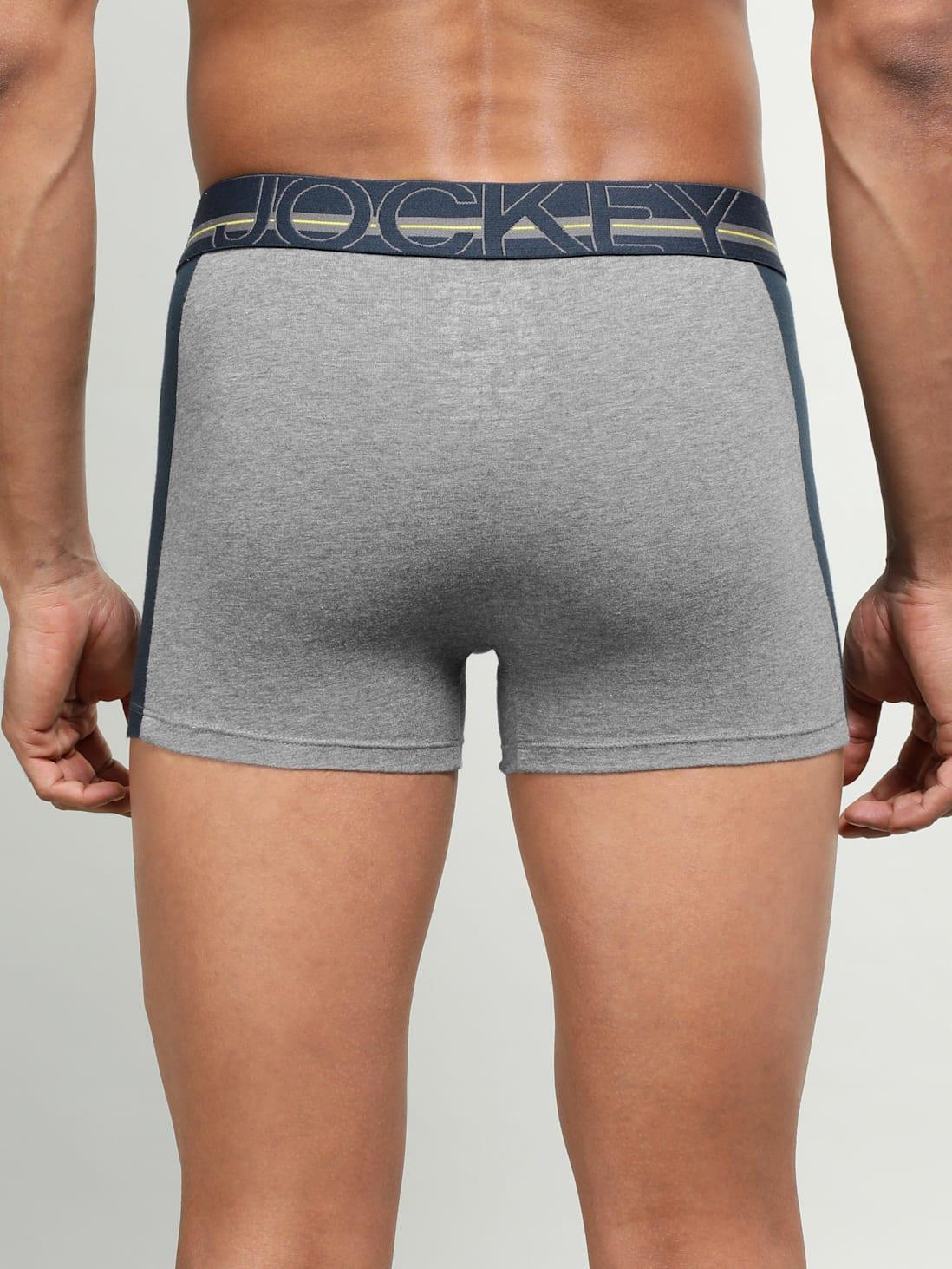 Jockey US21 Men's Super Combed Cotton Elastane Stretch Solid Trunk with Ultrasoft Waistband