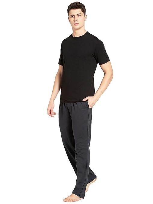 Jockey Men's Super Combed Cotton Rich Regular Fit Mid Rise Trackpants with Side Pockets