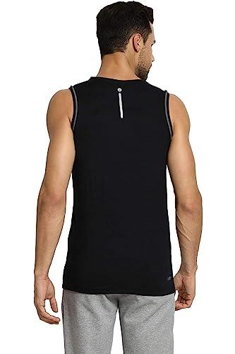 Van Heusen Athleisure Men's Polyester Regular Fit Van Heusen Active Sports Swift Dry Vest - Odour Shield, Lightweight