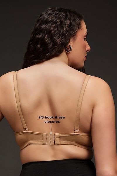 Clovia Women's Cotton Solid Padded Full Covrage Wire Free T-Shirt Bra