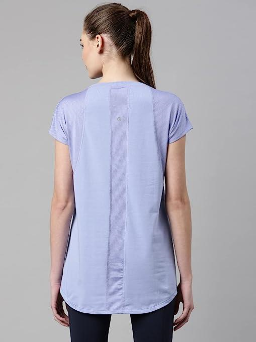 ENAMORE LADIES T-SHIRT R-NECK  DRY FIT COTTON SPANDEX WITH ANTIMICROBIAL FINISH ACTIVE STAY FRESH WORKOUT  T-SHIRT