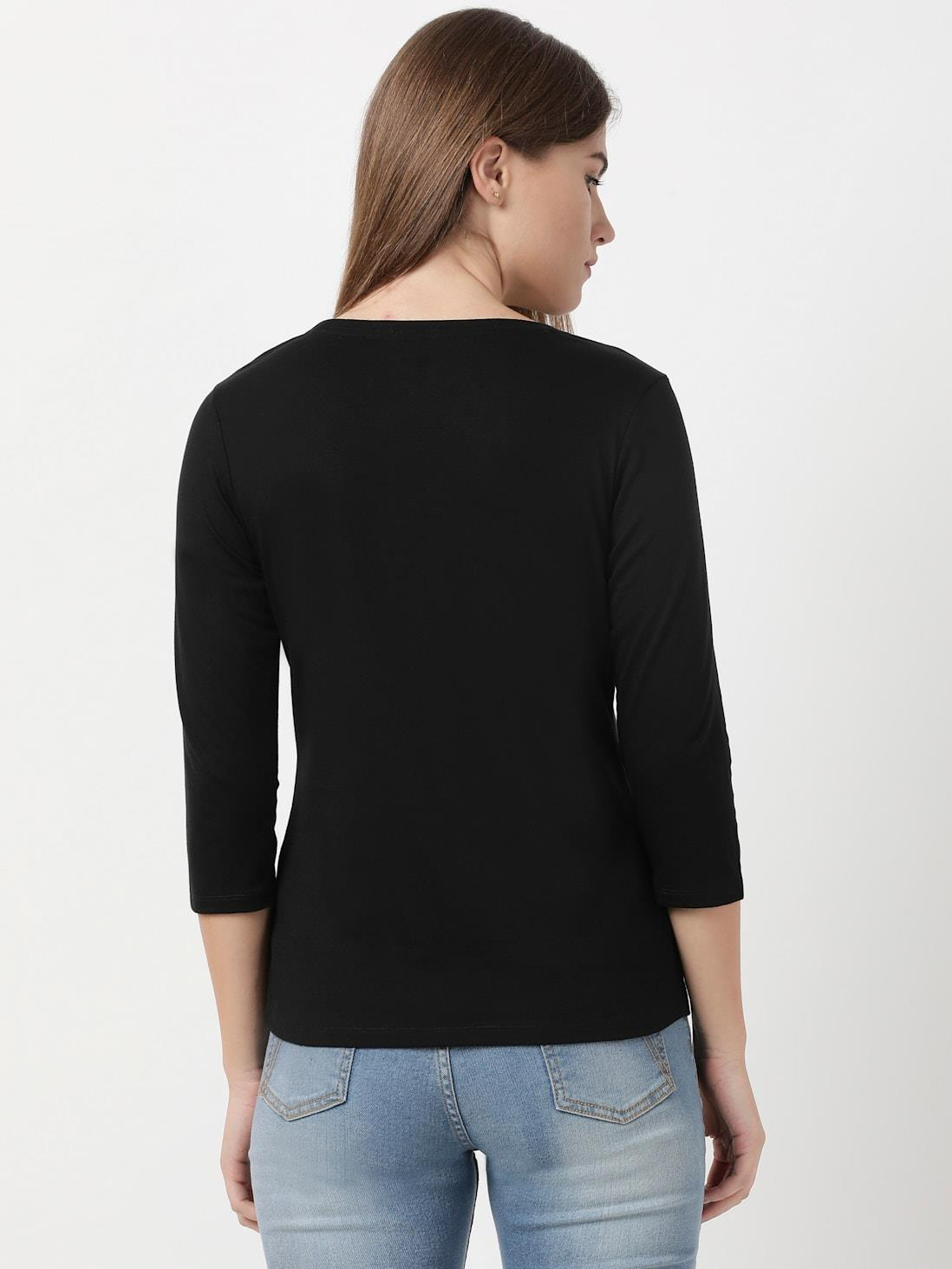 JOCKEY LADIES R-NECK T-SHIRT 3/4 SLEEVE SUPER COMBED COTTON T-SHIRT