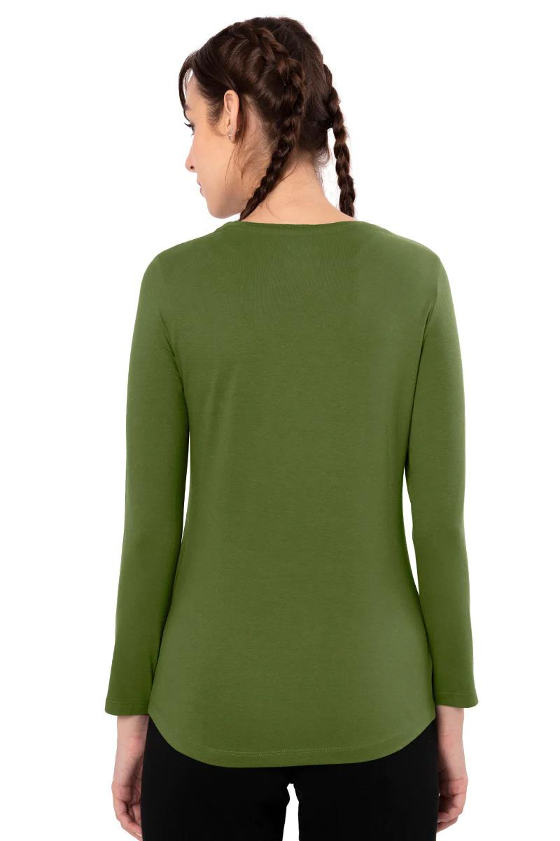 AMANTE Long Sleeve Round Neck T-Shirt