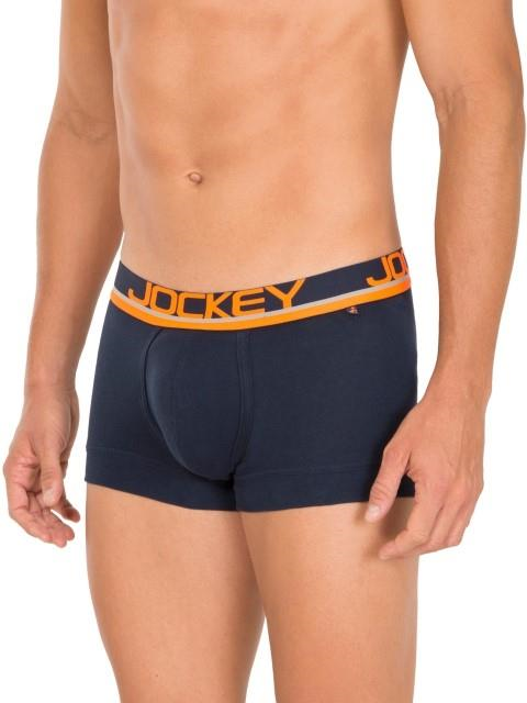 Jockey FP03 Men's Super Combed Cotton Rib Solid Trunk with Ultrasoft Waistband