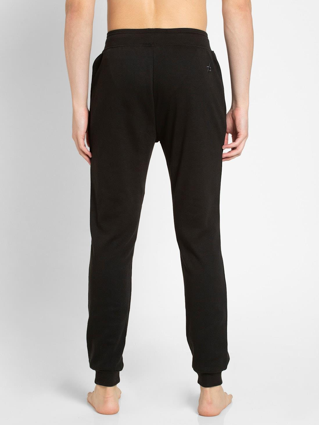 Jockey Men's Super Combed Cotton Rich Slim Fit Mid Rise Joggers with Zipper Pockets