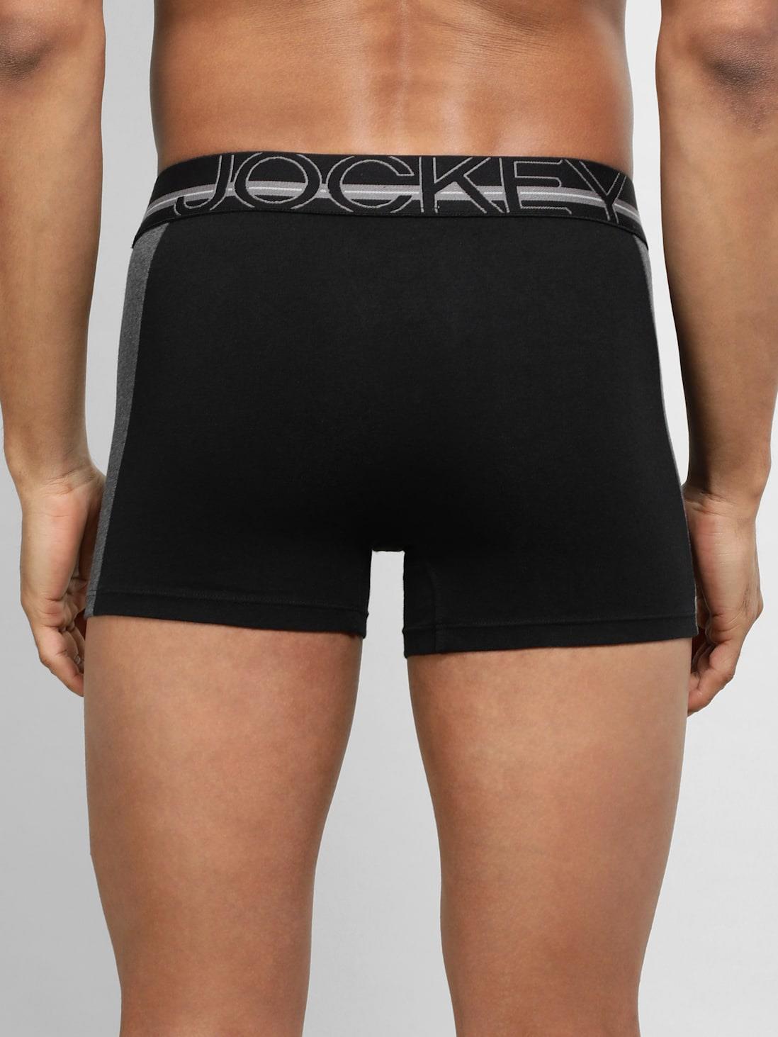 Jockey US21 Men's Super Combed Cotton Elastane Stretch Solid Trunk with Ultrasoft Waistband