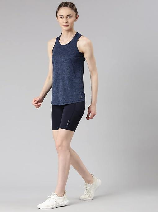 Enamor Sleeveless Round Neck Regular Length Tank T-Shirt - Slim Fit, Quick Dry, Antimicrobial