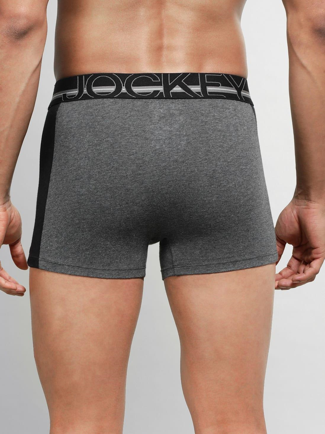 Jockey US21 Men's Super Combed Cotton Elastane Stretch Solid Trunk with Ultrasoft Waistband