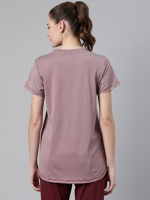 Enamor Womens Athleisure Dry Fit with Antimicrobial & Sweat Wicking Crew Neck Short Sleeve Breathe Active Wear T-Shirt