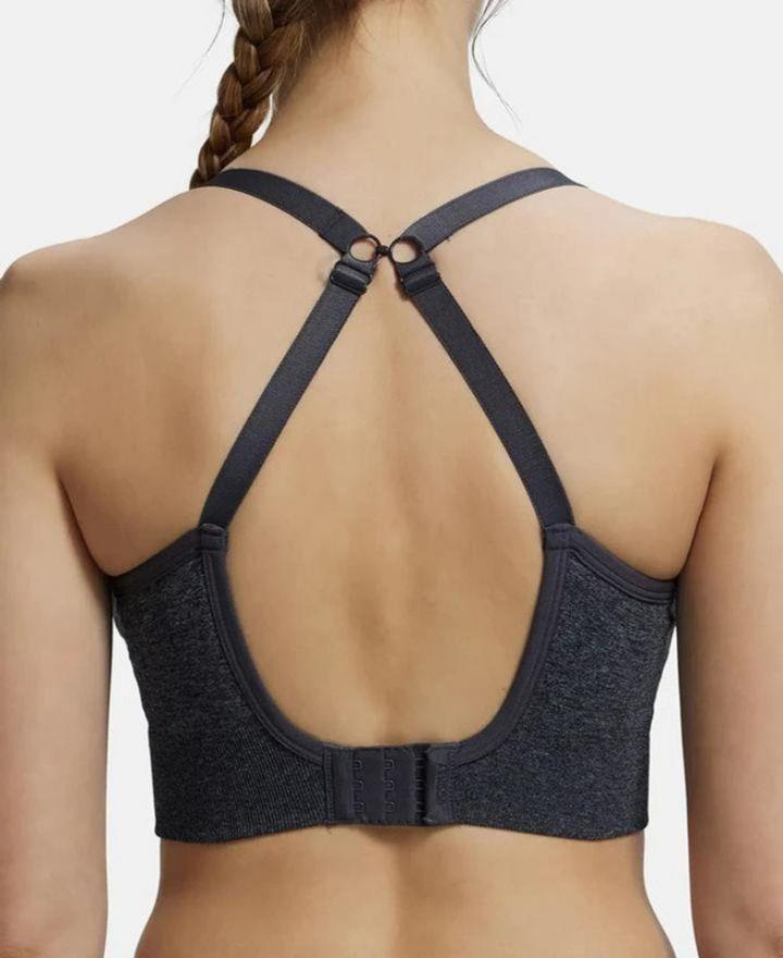 Jockey MI17 Sports Bra | Wirefree | Padded | Racer Back Styling | Recycled Polyester Fabric with StayFresh Treatment
