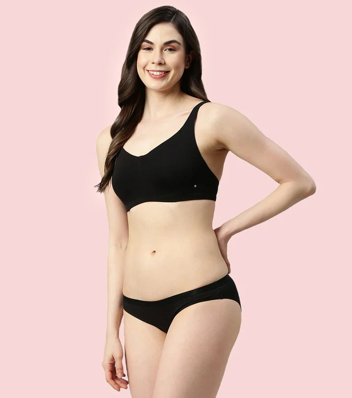 Enamor Women's Everyday Cotton Minimizer Bra - Non-Wired, Padded, Full Coverage, Intellifresh and Antimicrobial