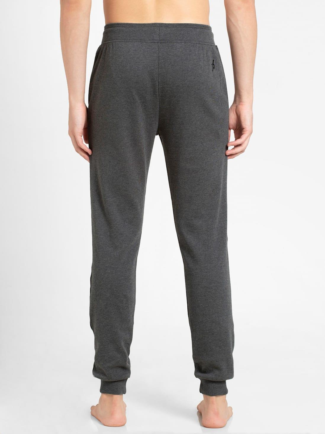 Jockey Men's Super Combed Cotton Rich Slim Fit Mid Rise Joggers with Zipper Pockets