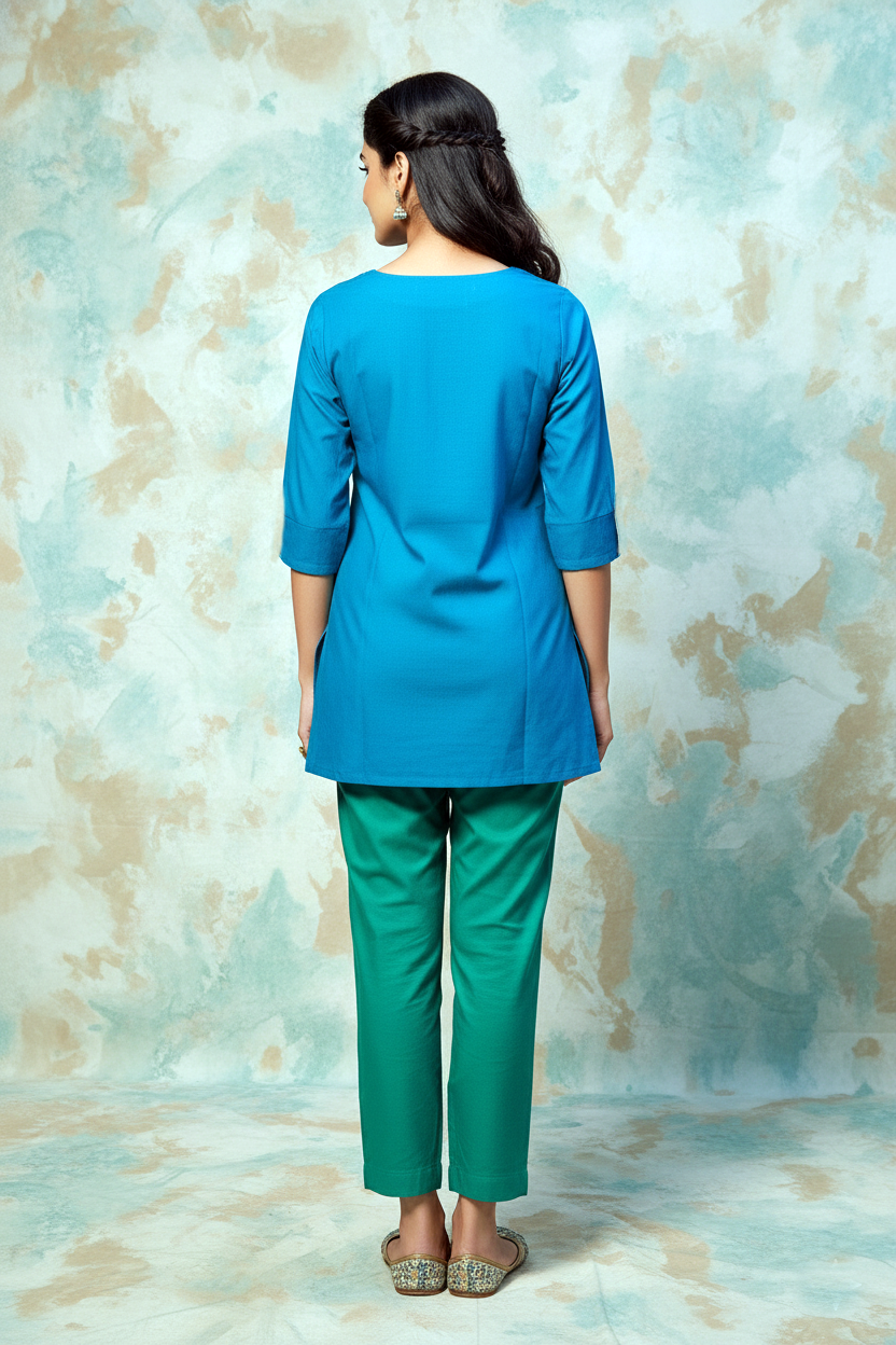 Modern Ethnic Embroidered Short Kurti