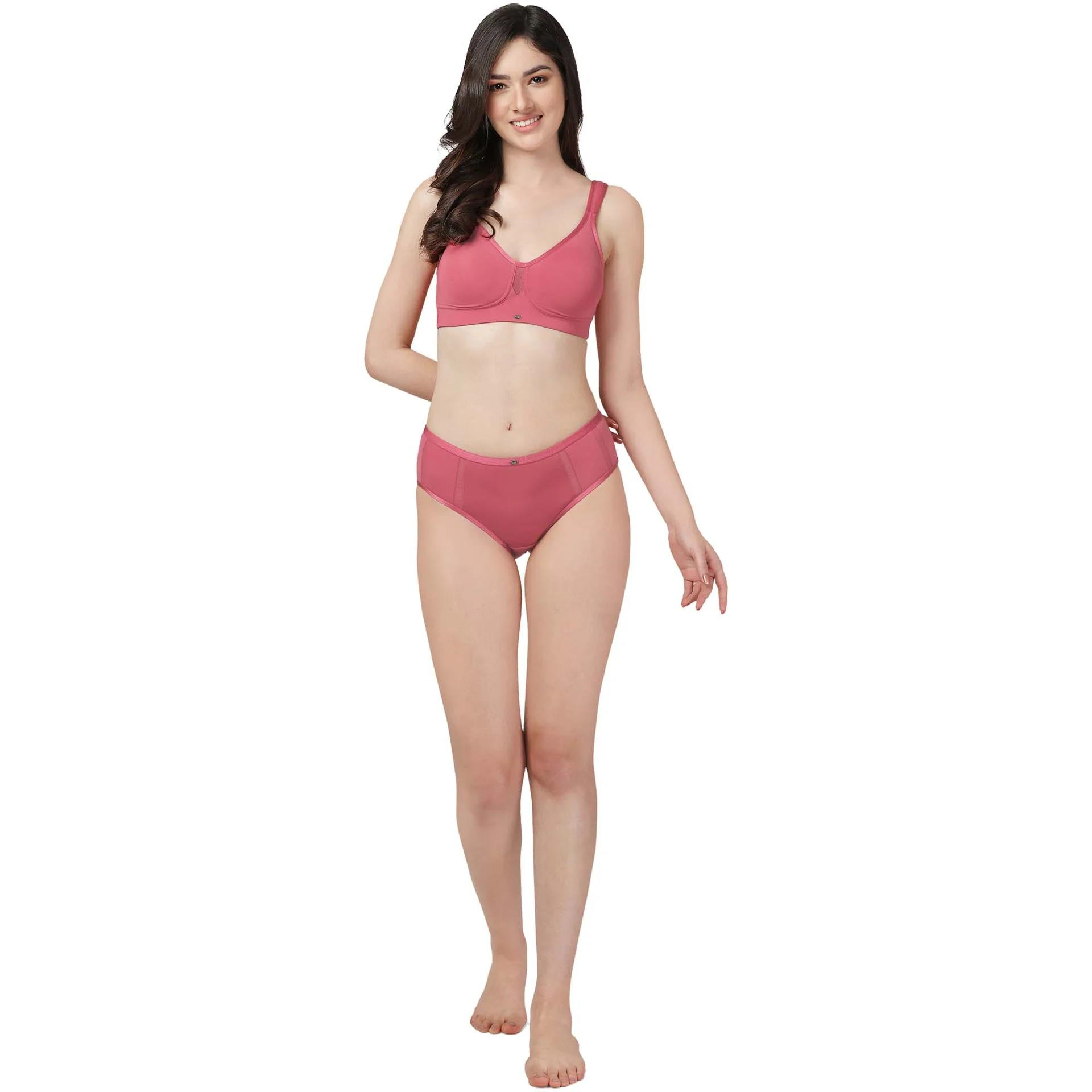 SOIE PANTY HIGH WAIST FULL COVERAGE MESH PANELLED BRIEF PANTY