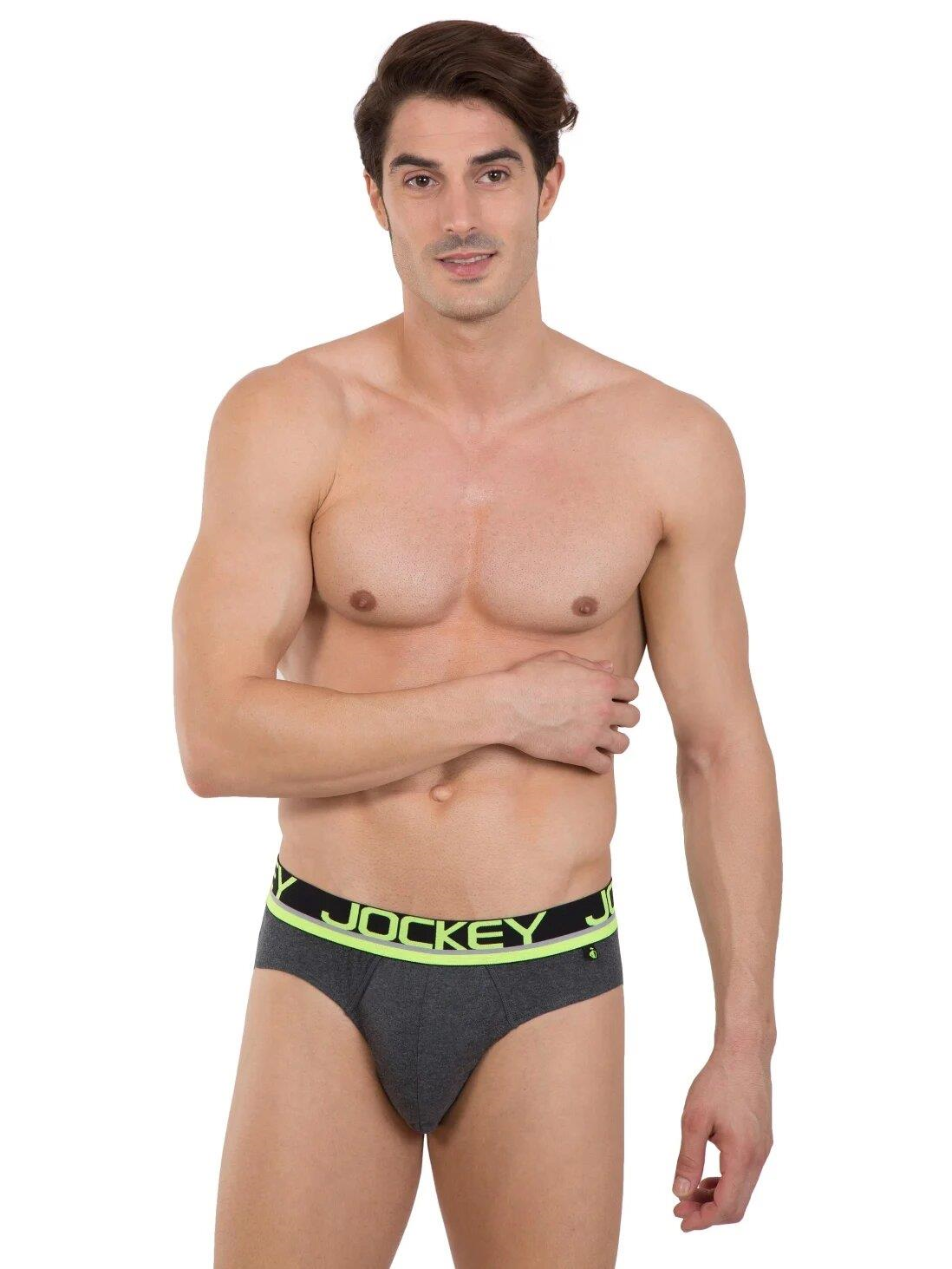 Jockey FP02 Men's Super Combed Cotton Rib Solid Brief with Ultrasoft Waistband