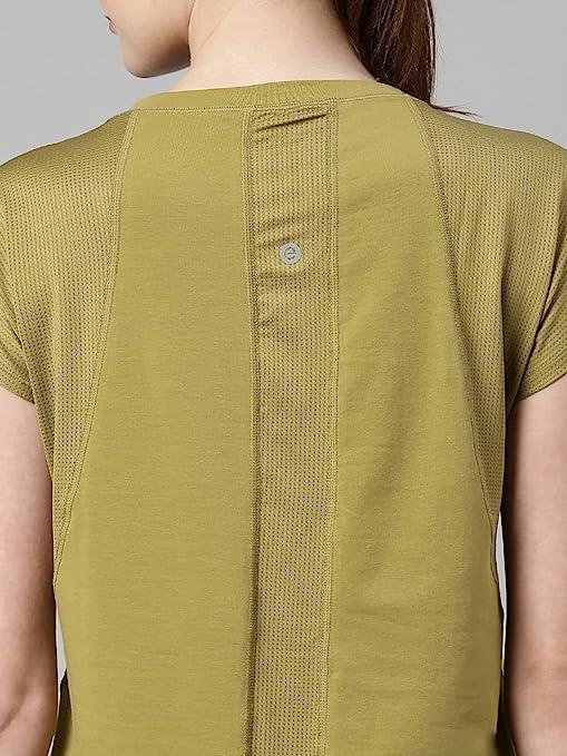 ENAMORE LADIES T-SHIRT R-NECK  DRY FIT COTTON SPANDEX WITH ANTIMICROBIAL FINISH ACTIVE STAY FRESH WORKOUT  T-SHIRT