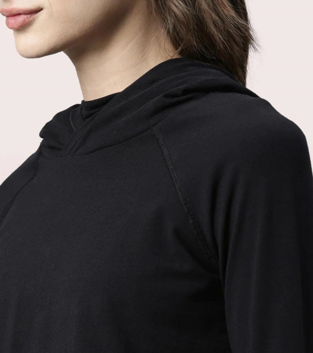 ENAMORE LADIES HOODED MASK TEE|DRY FIT COTTON TEE WITH HOODY & MASK