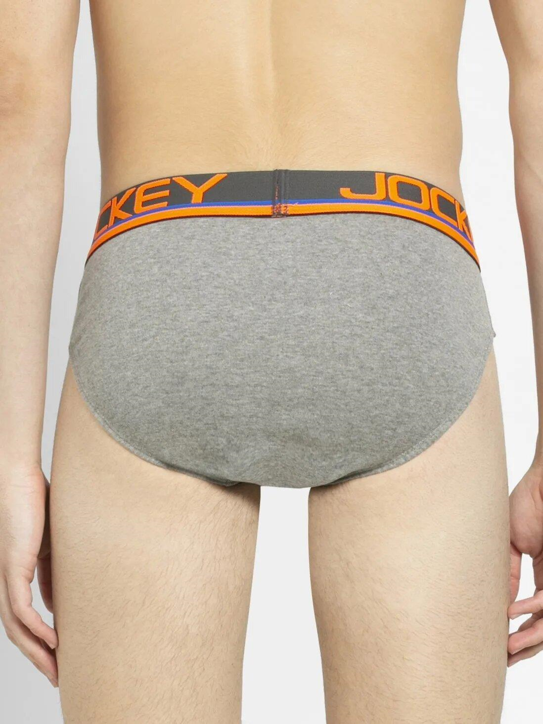 Jockey FP02 Men's Super Combed Cotton Rib Solid Brief with Ultrasoft Waistband