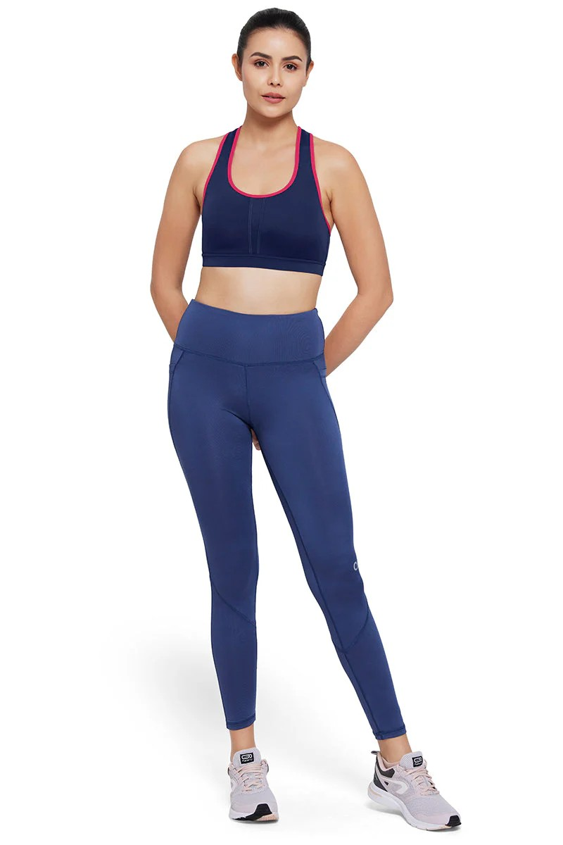 Amante Solid Padded Non-Wired Full Coverage Medium Impact Sports Bra