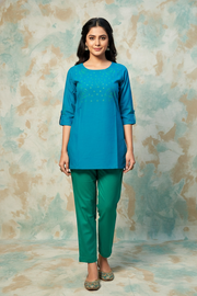 Modern Ethnic Embroidered Short Kurti