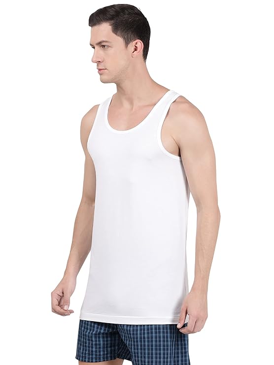 Jockey  Men's Super Combed Cotton Round Neck Sleeveless Vest  (Pack of 3)