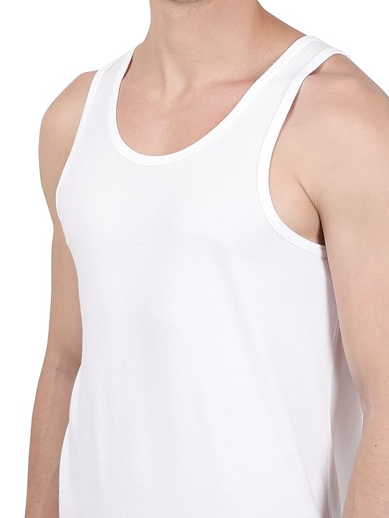 Jockey  Men's Super Combed Cotton Round Neck Sleeveless Vest  (Pack of 3)