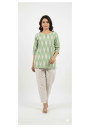 Traditional Ikat Print Short Kurti