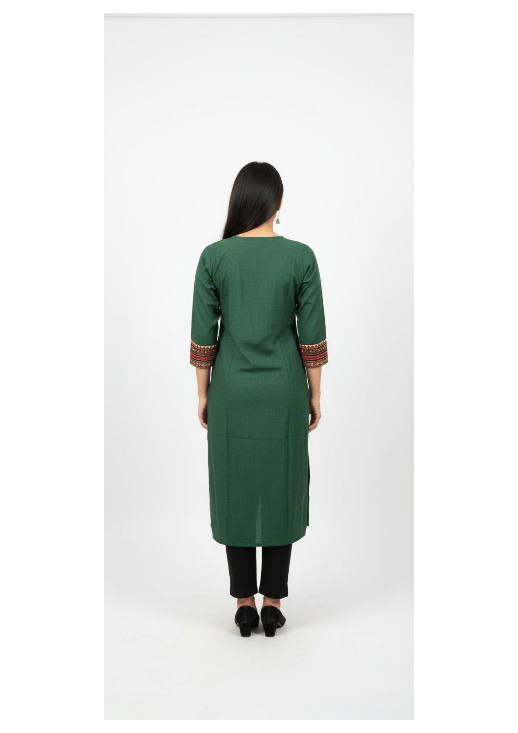 Stylish Long Kurti Highlighting Designer Neck Work
