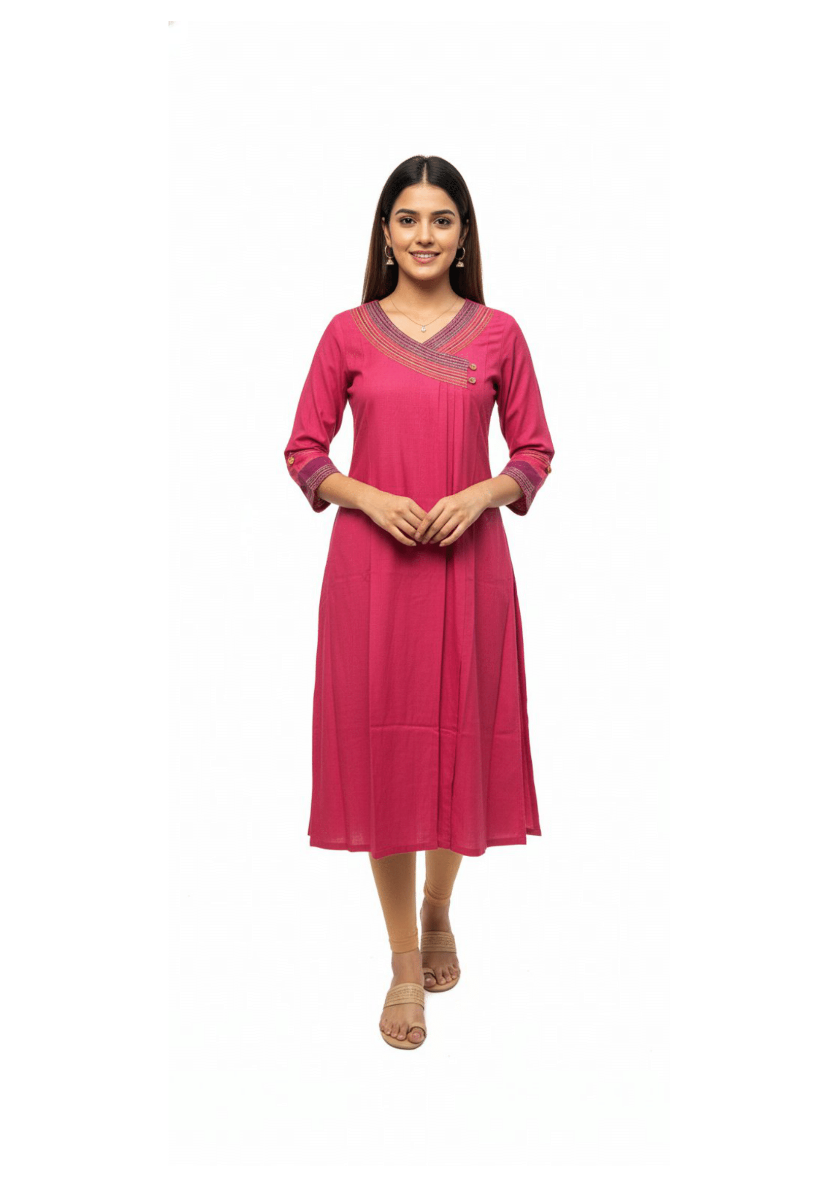 Emerald Kurti with Ethnic Embroidery