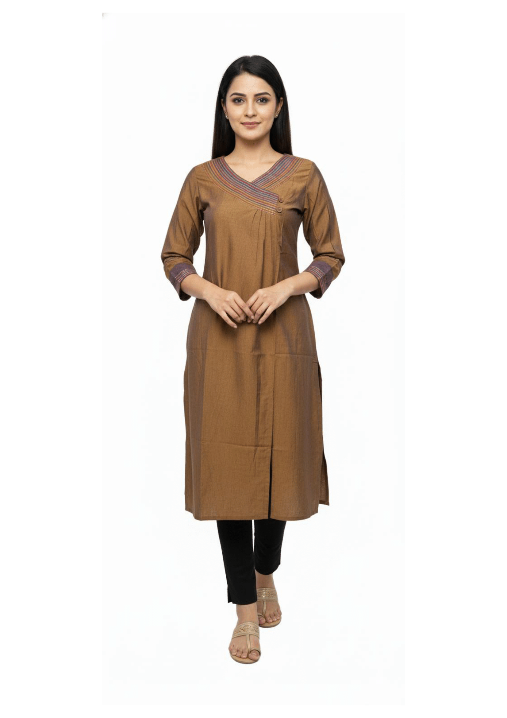 Emerald Kurti with Ethnic Embroidery