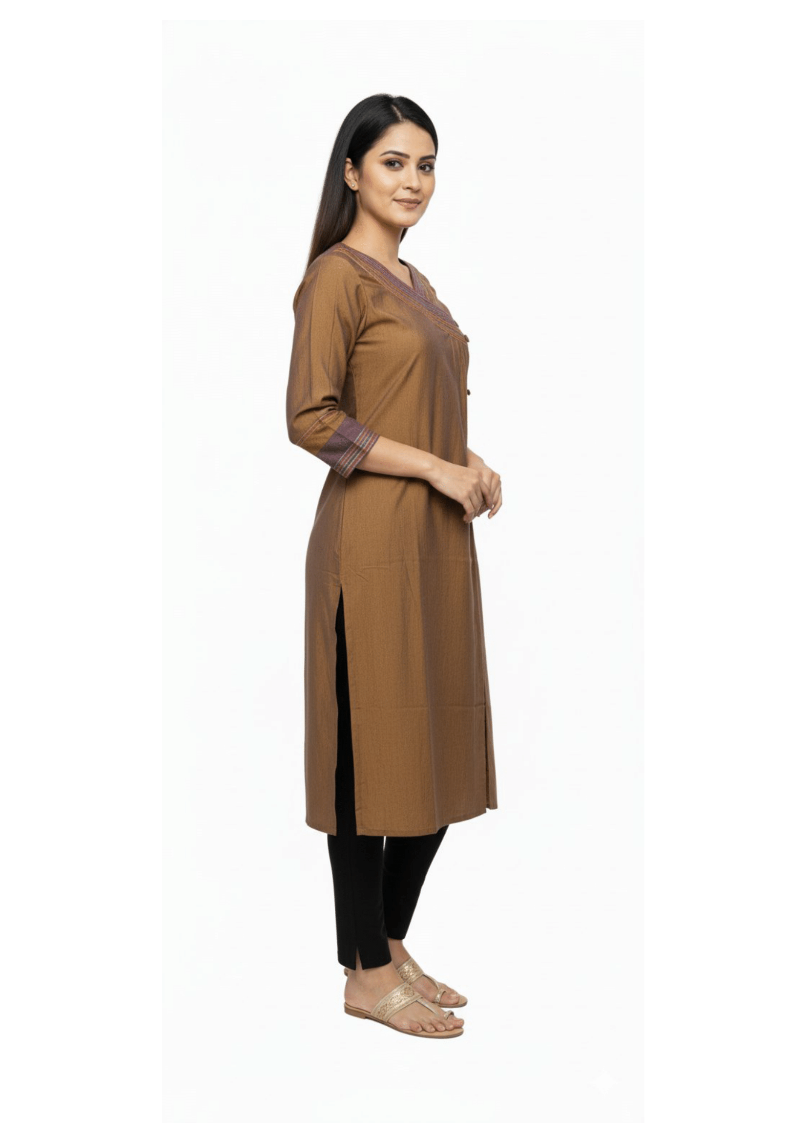 Emerald Kurti with Ethnic Embroidery