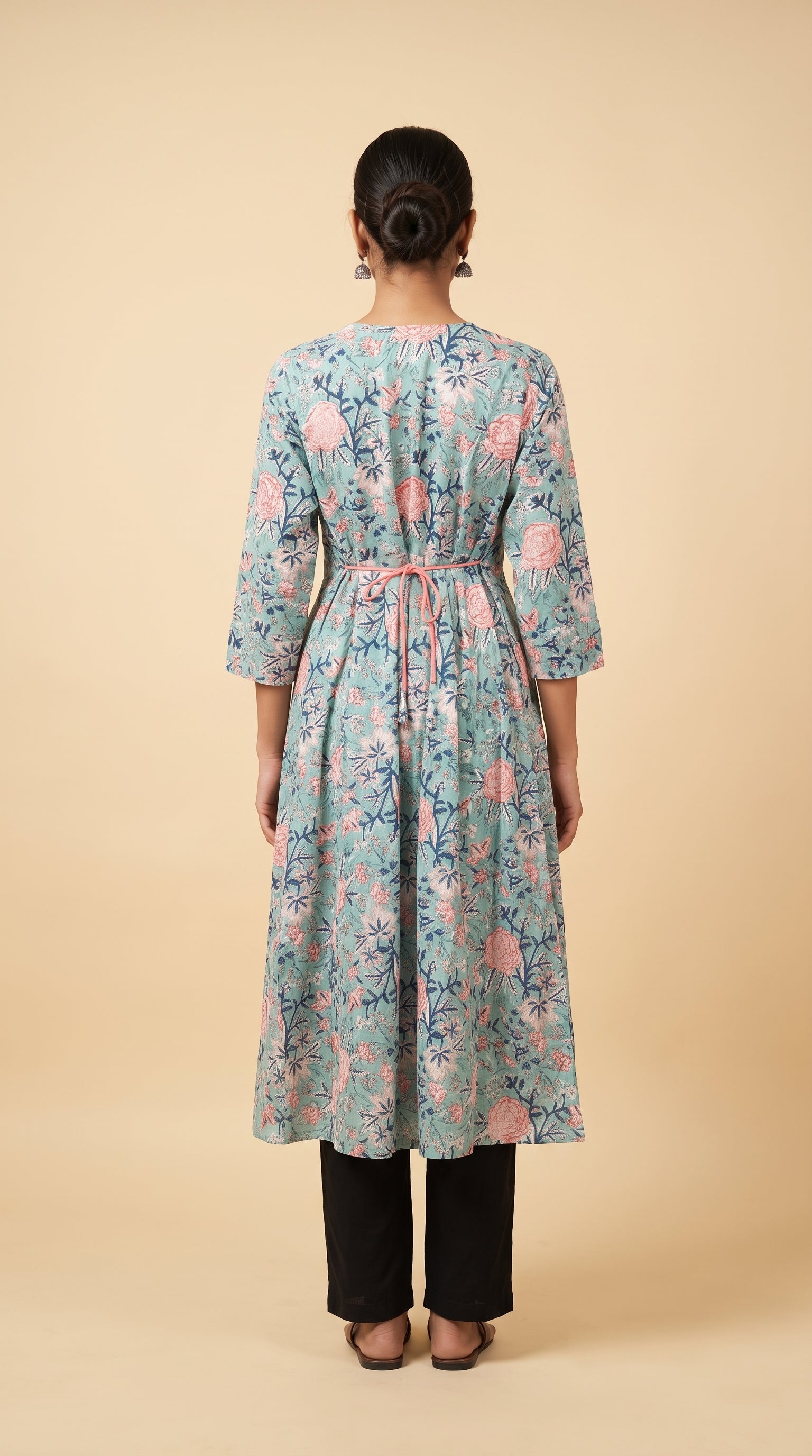 Paneri Embroidery Floral Printed Kurti