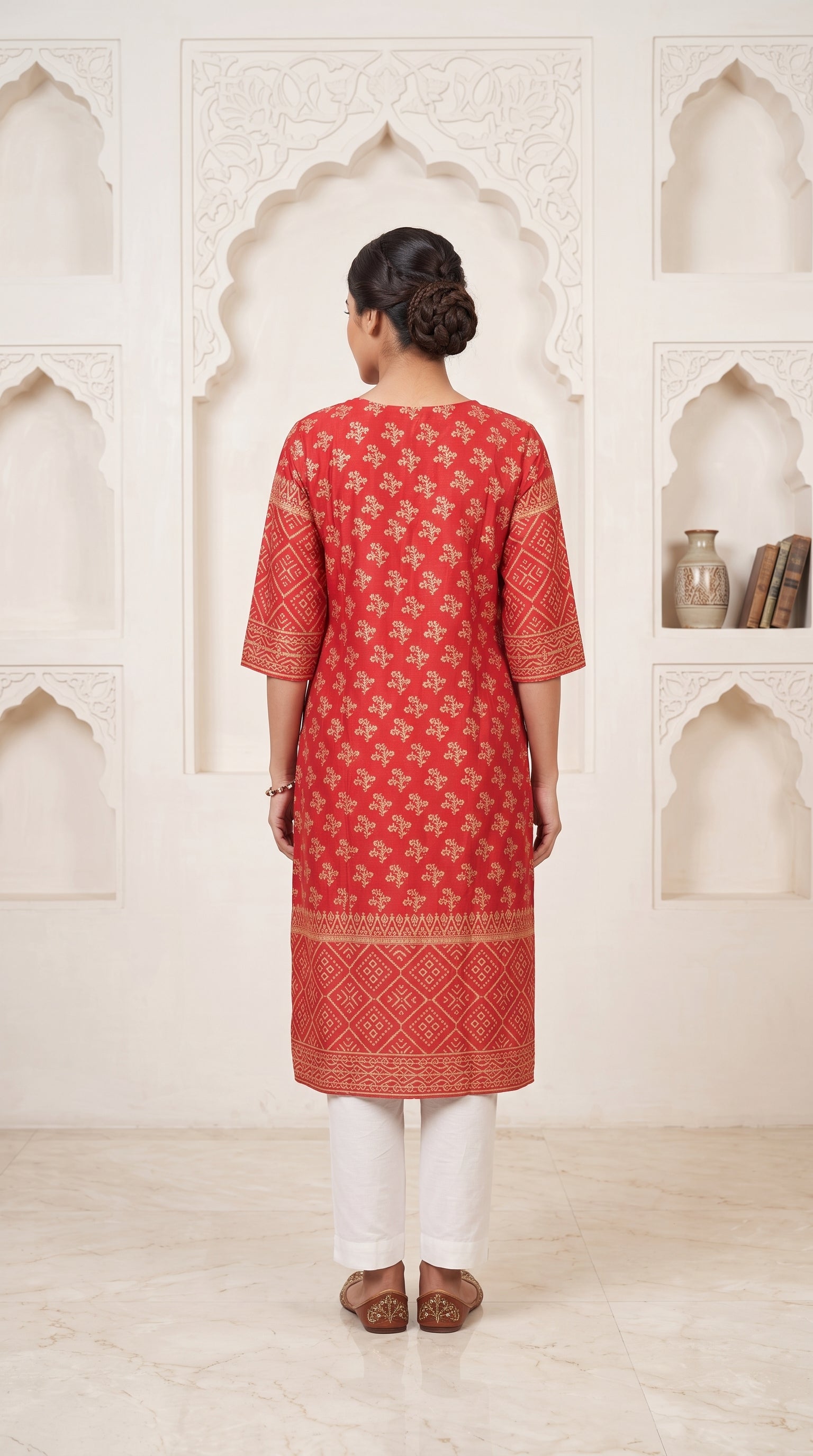 Paneri Embroidery Sillk Ethnic Printed Straight Kurti