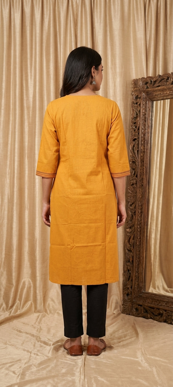 Traditional Front Thread Embroidery Long Kurti