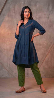 Cotton Collared Neck Casual Kurti