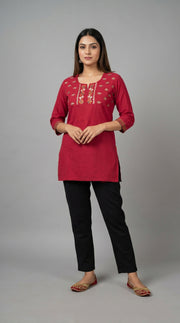 Classic Comfort  Straight Short Kurti