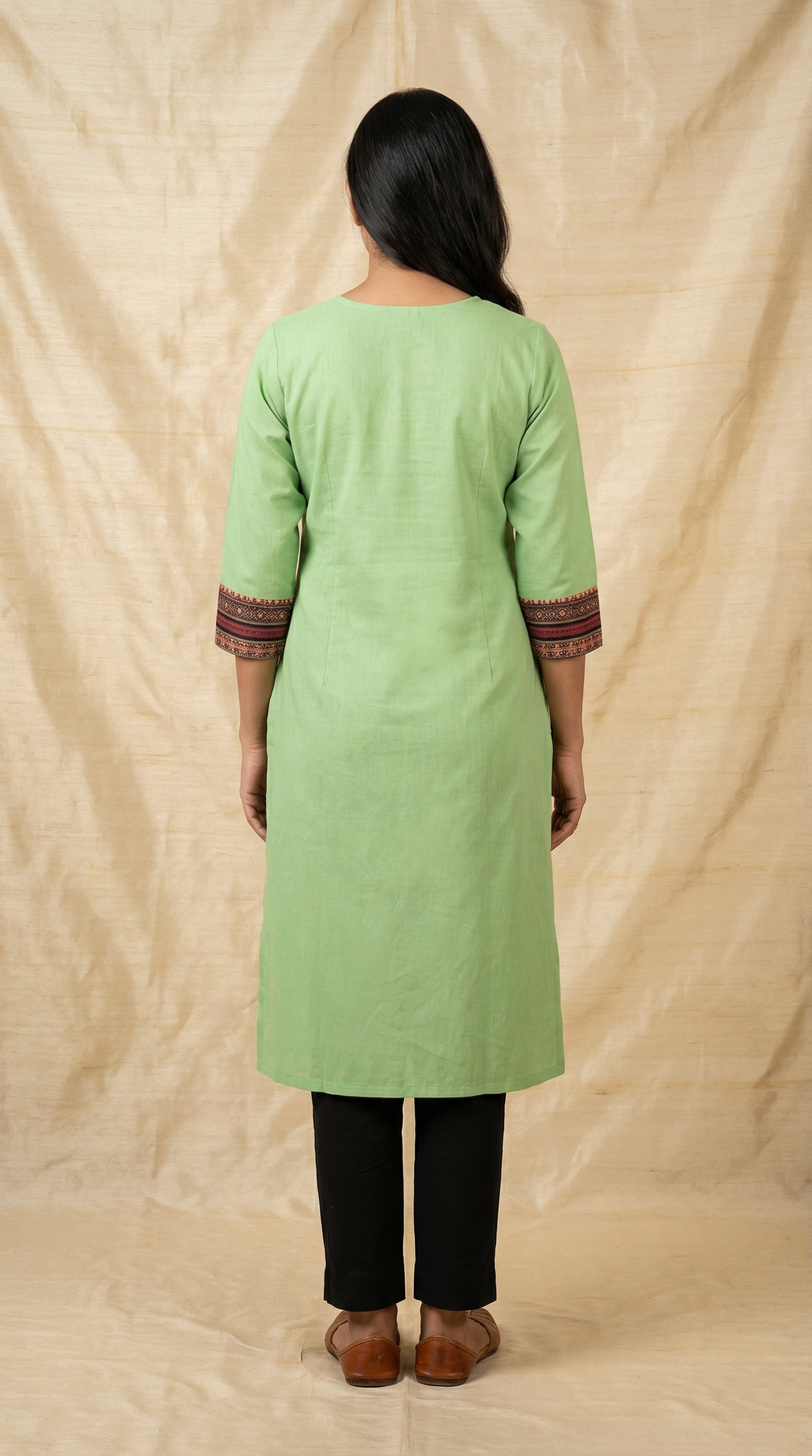 Classic Green Kurti with Traditional Thread Embroidery