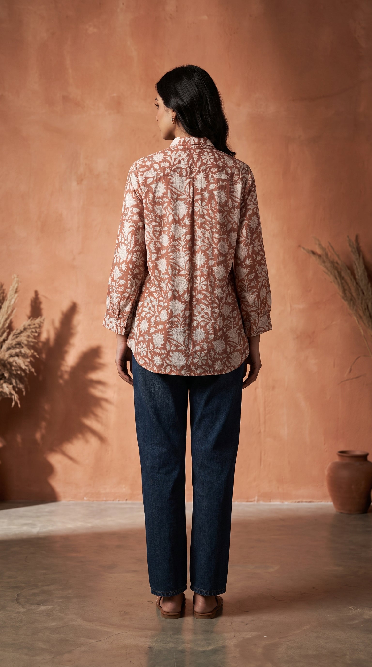 PANERI EMBROIDERY Floral Print Short Kurti