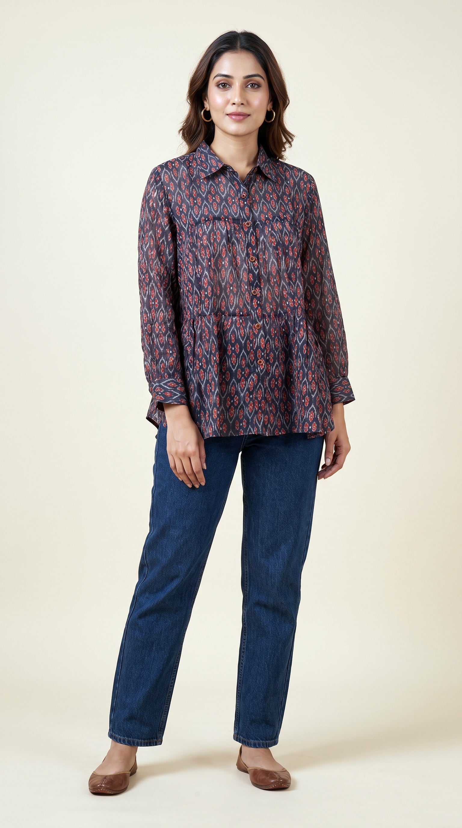 PANERI EMBROIDERY Floral Print Short Kurti