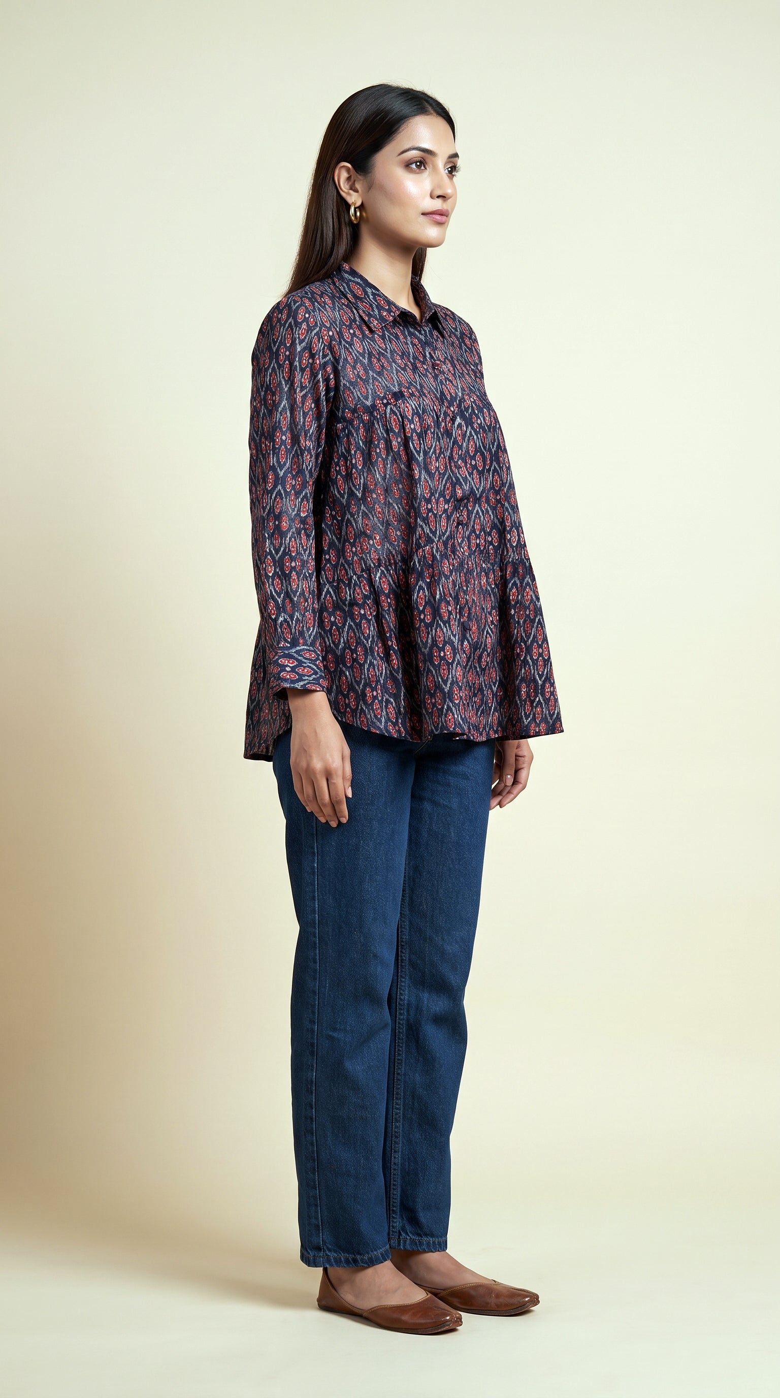 PANERI EMBROIDERY Floral Print Short Kurti