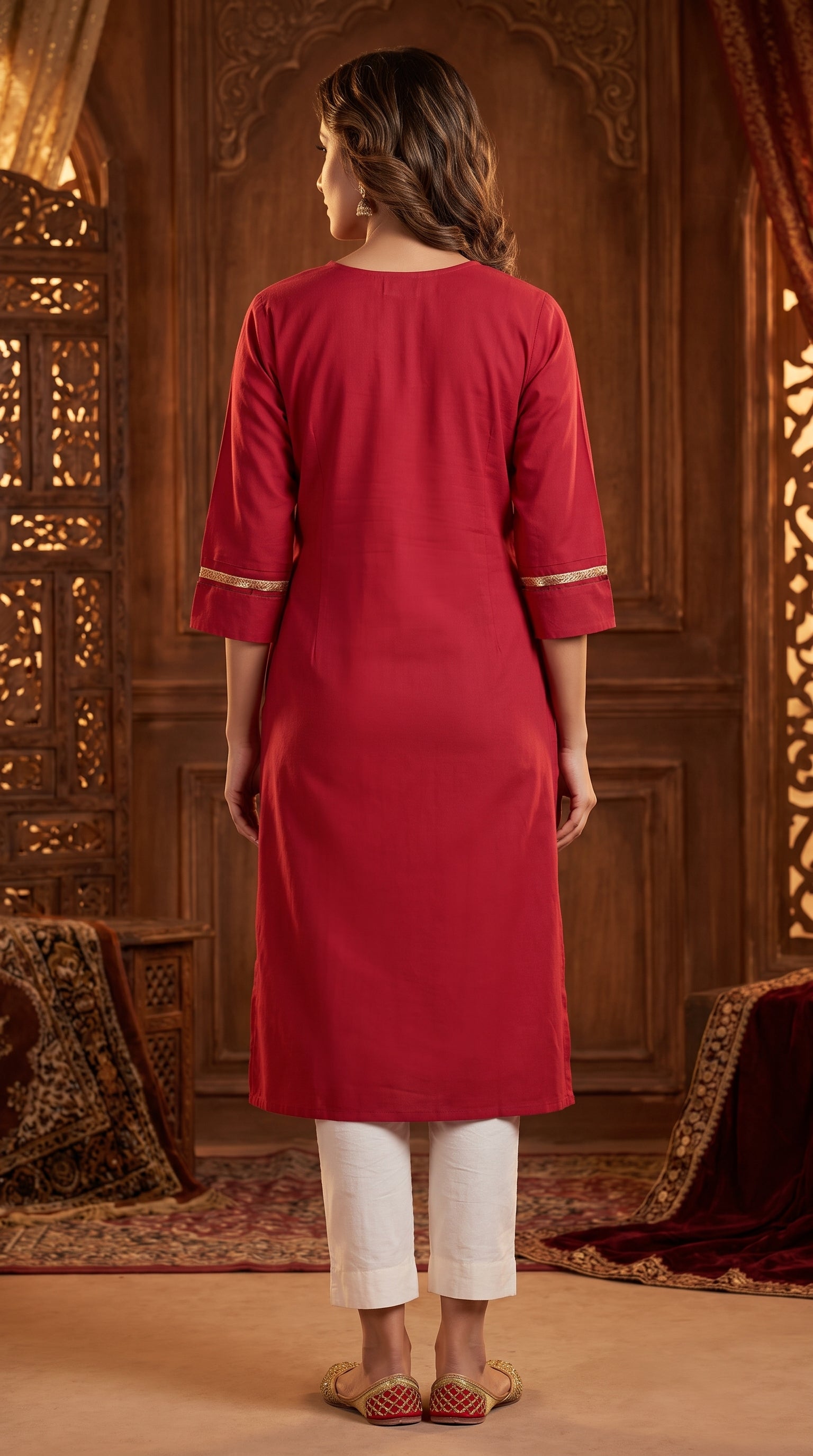 Paneri Elegant Floral Embroidered Straight Kurti