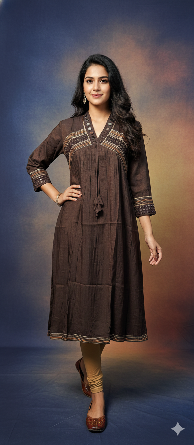 Elegant Kurti with Intricate Handwork