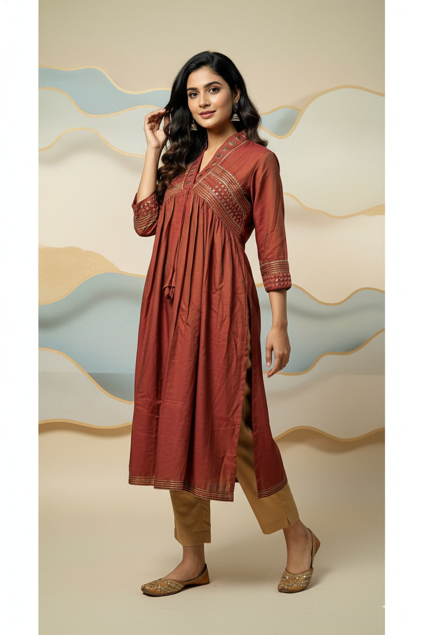 Elegant Kurti with Intricate Handwork
