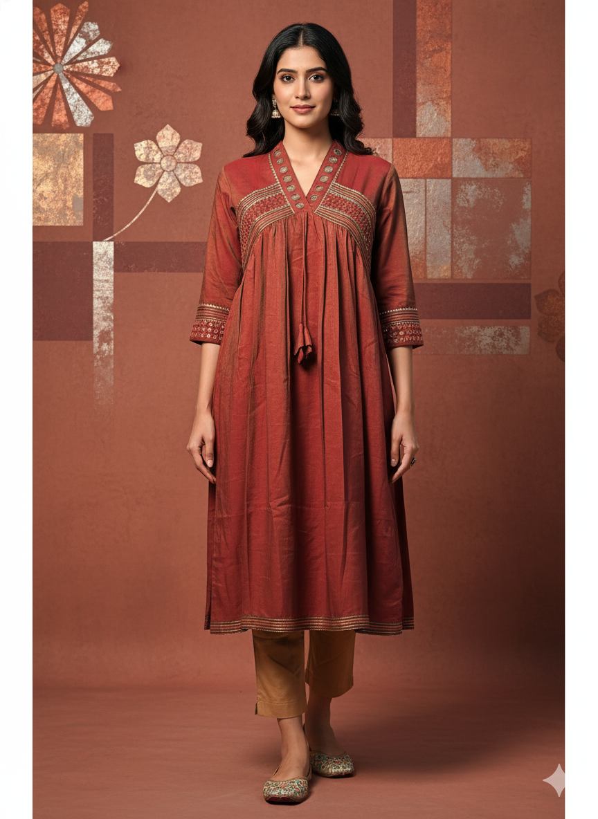 Elegant Kurti with Intricate Handwork