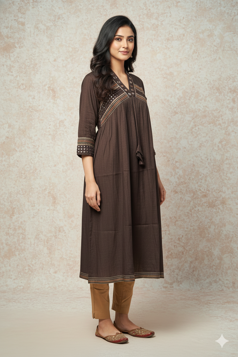 Elegant Kurti with Intricate Handwork