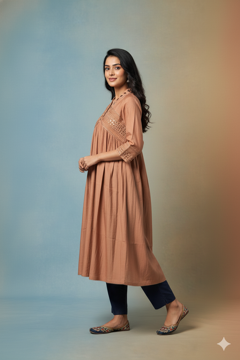 Elegant Kurti with Intricate Handwork