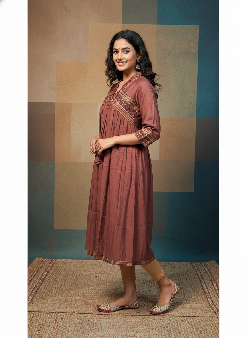 Elegant Kurti with Intricate Handwork